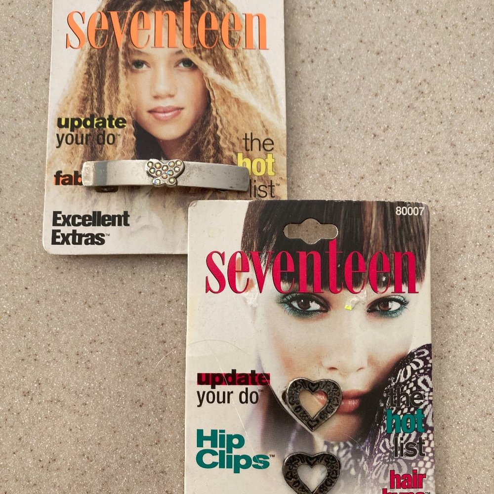 Barrettes Hair Accessories Vintage by Seventeen NOS